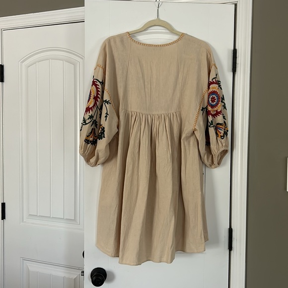 Zara linen blend printed dress - Picture 4 of 4